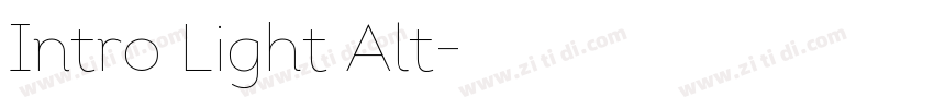Intro Light Alt字体转换